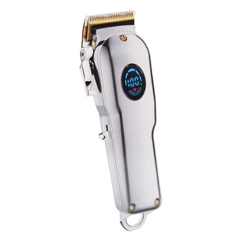 

Professional Hair Clipper Trimmer Men Cordless Electric USB Rechargeable Hair Cutting Machine with LCD Display HJL2019