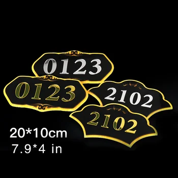 

Custom House Number Plate Home Hotel Box Apartment Room Number Plate Digital Sticker Identification Plate House Number