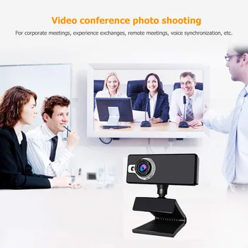 

USB Plug and Play Webs Cameras Driver-free HD Video Webcam with Fill Light PC for Office Caring Computer Supplies