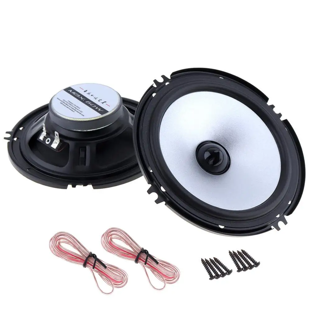 2pcs 6.5 Inch 60w 88db Auto Car Hifi Speakers Vehicle Audio Music