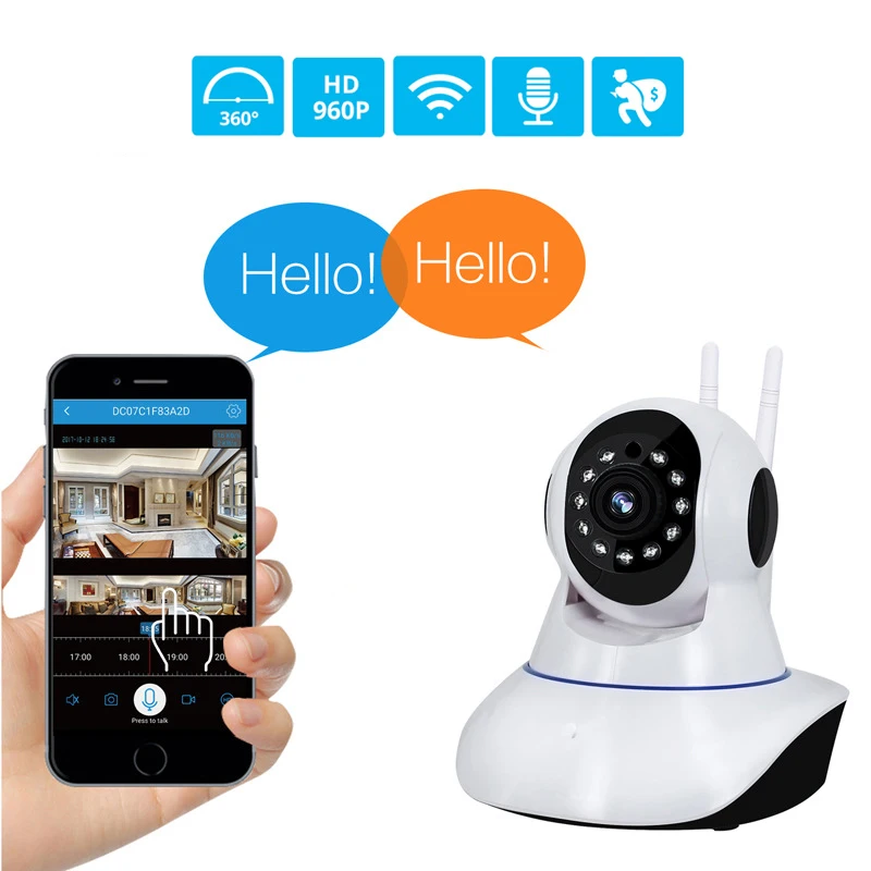 Home Security 1080P IP Camera Wifi Wireless CCTV Surveillance Camera Wifi Night Vision Baby Monitor SD Card Memory CCTV Camera