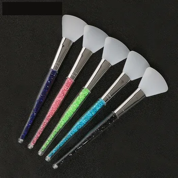 

Women Fashion 1pc Silicone Facial Face Mask Brush Mask Mud Mixing Brush Tool 5 Color Soft Women Skin Face Care tool