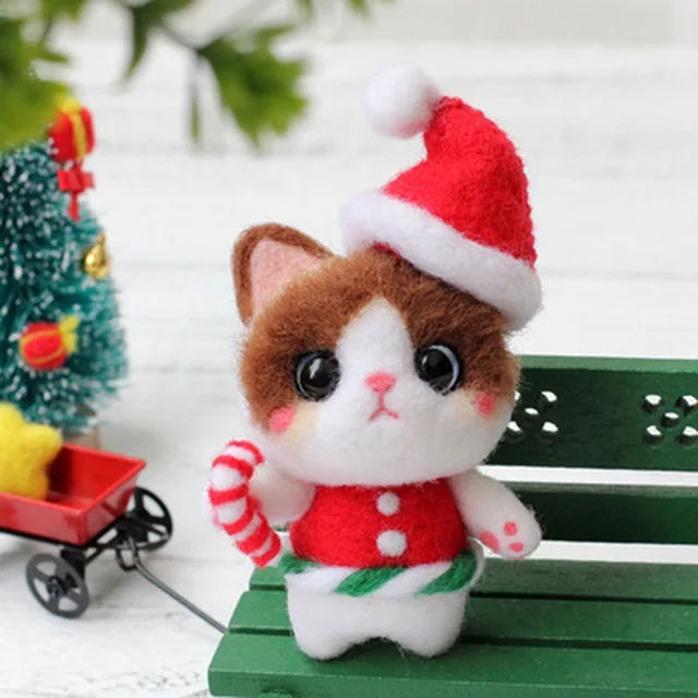 05 Cat Pokes ручной работы Diy Kit Материал из шерстяного войлока посылка мини ручной набор для шитья дома ручной работы Diy шерстяной войлок Kit - Цвет: 05