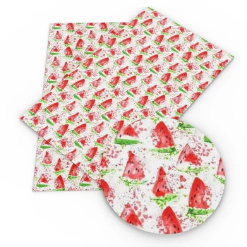 

David accessories 20*34cm Fruit Flower Synthetic Leather Patchwork For Hair Bow Bag Wallet Phone Cover DIY,1Yc10408