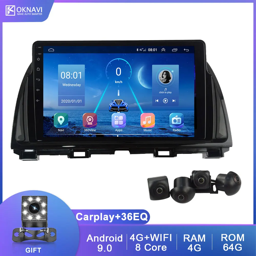 9 дюймов Android 0 2 Din для Mazda CX5 CX 5 2012 2015 Автомобильный мультимедийный плеер Радио Стерео GPS навигация Carplay DSP BT WIFI