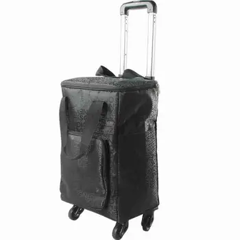 

Folding Trolley Bag Portable Shopping Cart Universal Wheel To Buy Food Aluminum Alloy Travel Small Car