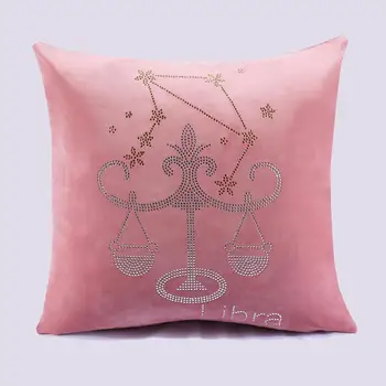 

Twelve Constellation Pillowcase Home Decoration Diamond Pillowcase 45*45 Cm Cushion Case for Living Room Office Car Chair