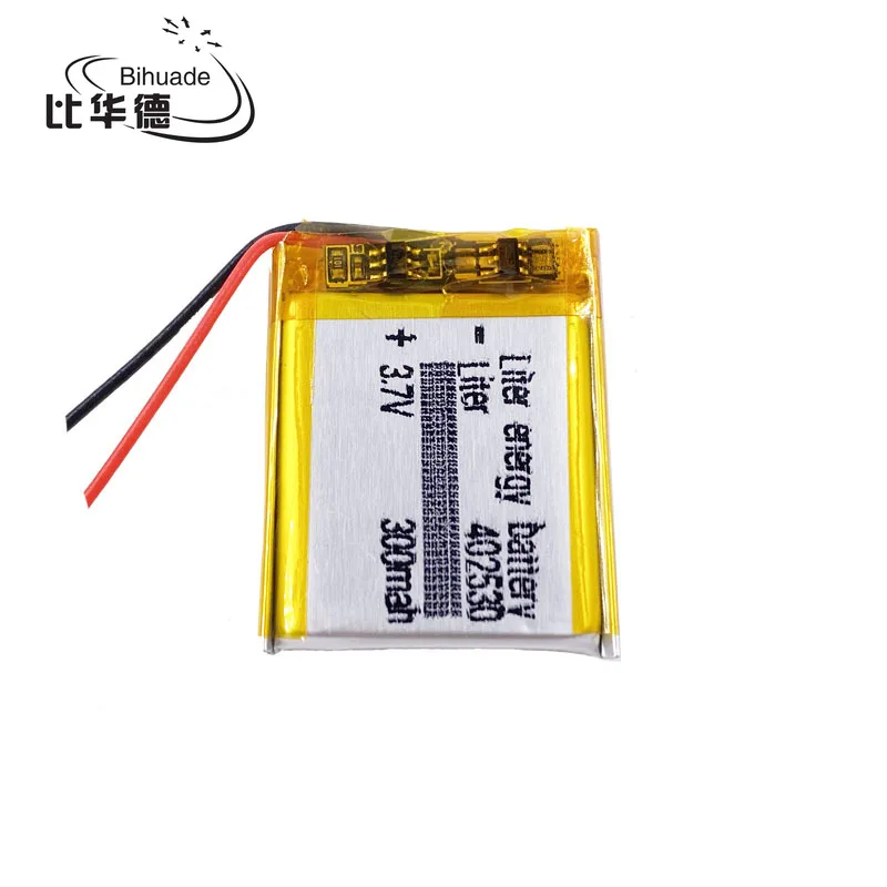 3.7V 300mAh battery 402530 Lithium Polymer Li-Po li ion Rechargeable Battery For Mp3 MP4 MP5 GPS PSP mobile electronic part