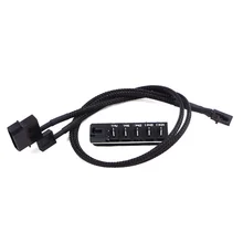 

Hub 5-Pin Male Cable Power Adapter Cable Sleeved Cord for Computer