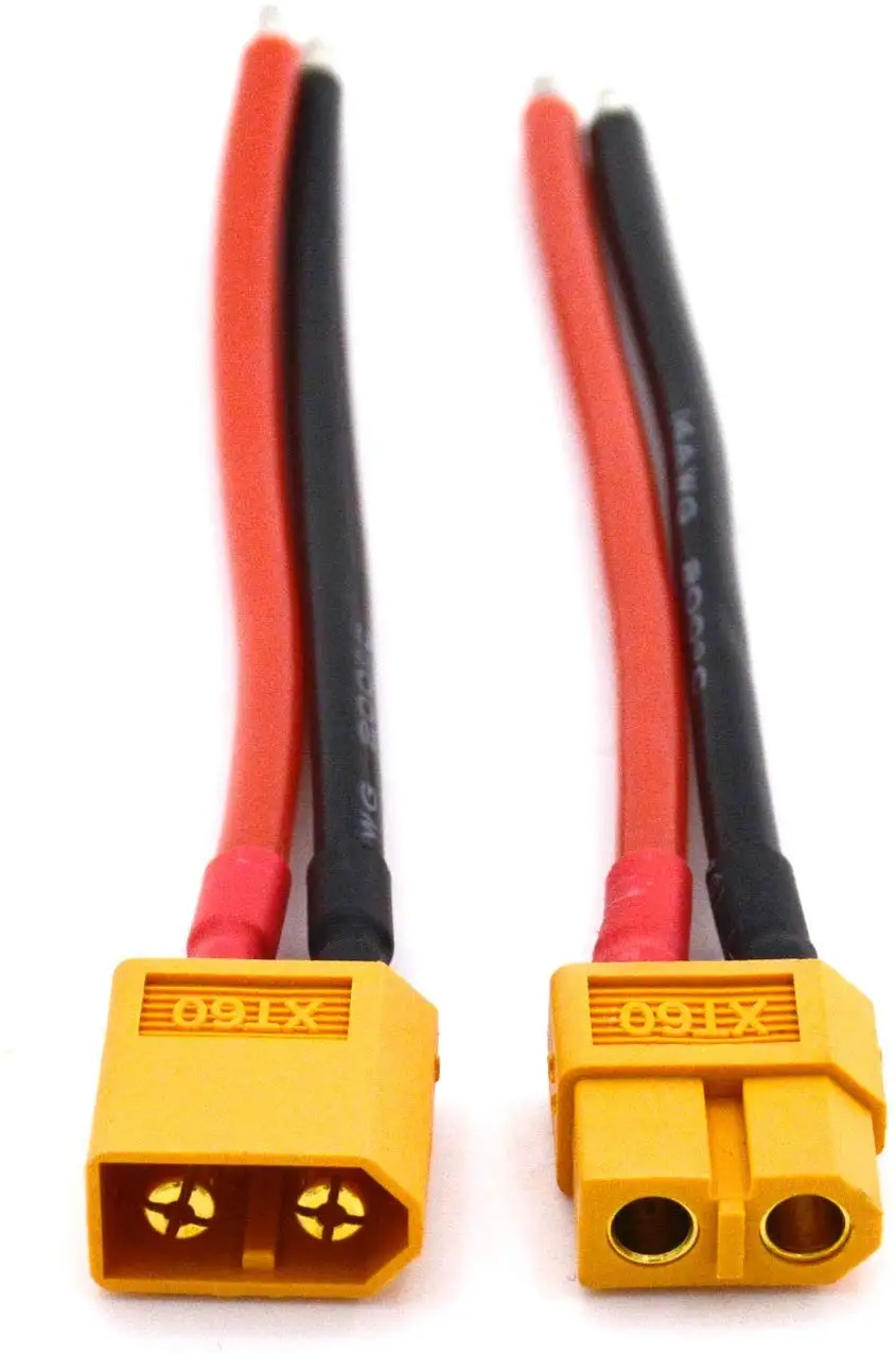 1 pair 10cm XT60 Amass XT60 разъем Мужской и Женский штекер с 10/15cm14 AWG силиконовый провод для RC Самолет Квадрокоптер Lipo батарея ESC FPV Дрон - Цвет: 1 pair 10cm XT60