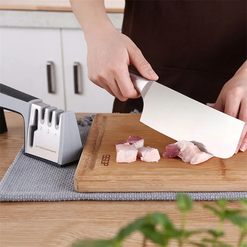 Knife Sharpener 4 in 1 Professional Kitchen Sharpening Tools Multi-function fast knife Whetstone Tool
