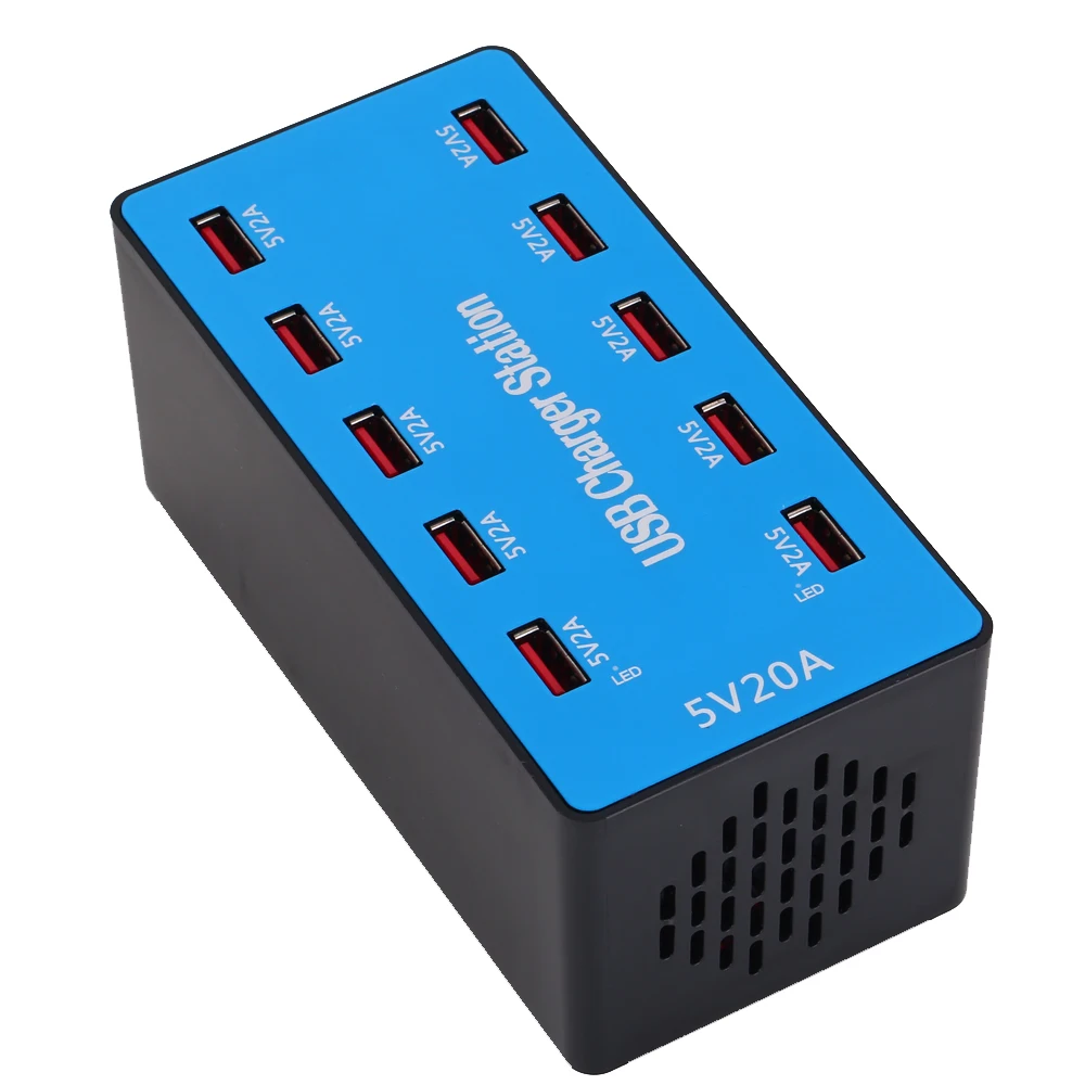 

USB charger station 5V20A USB charger Quick Charger Adapter 11 pro Xs Max Plus PD Fast Charging Power Type-C Plug