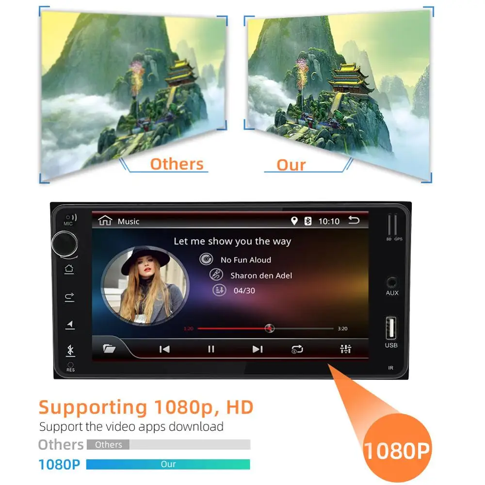 Best Bosion Android 8.1 car dvd for toyota corolla 2 Din Universal car radio with navigation Bluetooth Wifi BT car stereo gps player 3