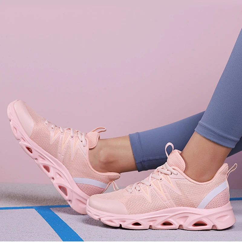 CAMEL Sneakers for Women Shock-absorbing Running Shoes Breathable Lightweight Pink Soft Sole Ladies Sport Shoes  2020 Summer New