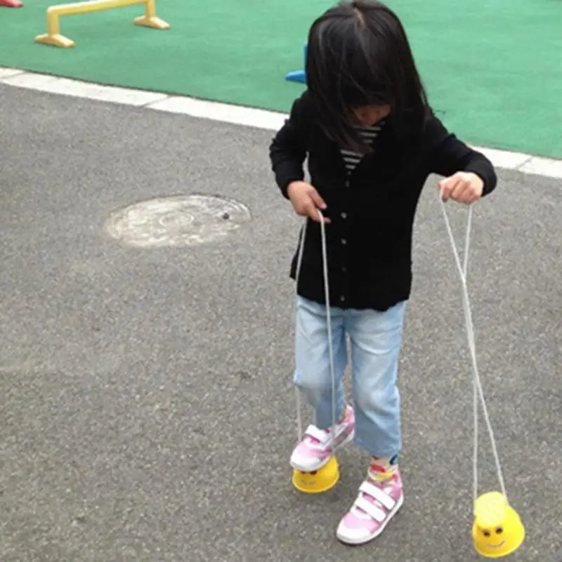 

2pcs Children Balance Training Toys Durable Plastic Thickened Wire Stilts Bright Colors Outdoor Sports Game Shoes