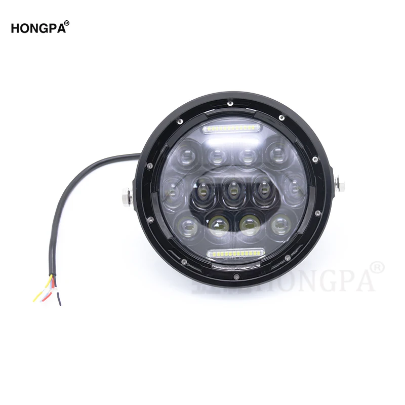 " светодиодный фонарь для мотоцикла Hi& Lo лампа для фар DRL 6000K 12V для Harley Sportster Кафе Racer Bobber Touring Softail