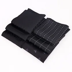 Mouchoir de luxe pour hommes, serviette de poitrine carrée, poche d'affaires, en Polyester, à rayures, motifs floraux, 23CM x 23CM 