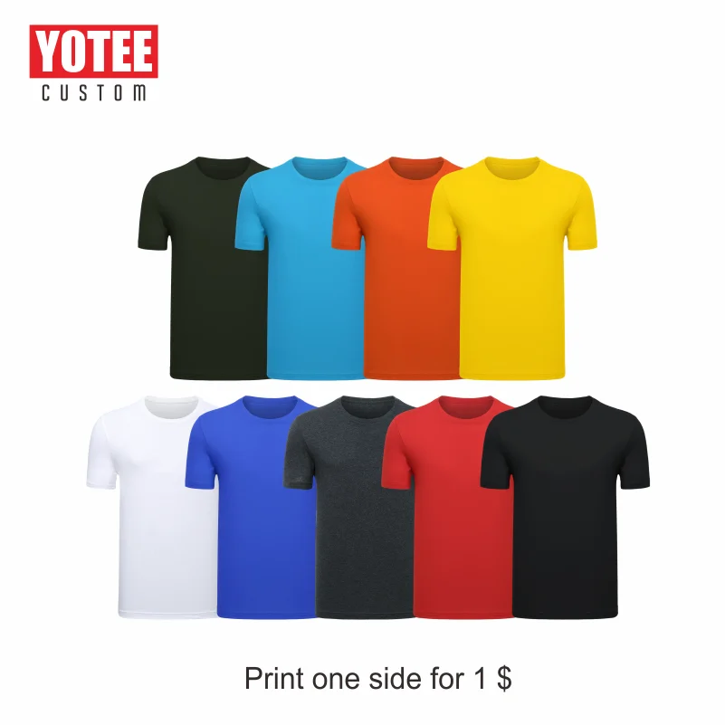 

YOUTEE 2019 summer casual men's short-sleeved T-shirt cotton round neck cheap men's LOGO custom round neck T-shirt