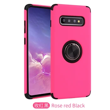 

100pcs/lot Colorful Ring+TPU+PC hard back cover case for Samsung S8 S8 plus S9 S9 plus S10 S10 lite S10 plus wholesale case