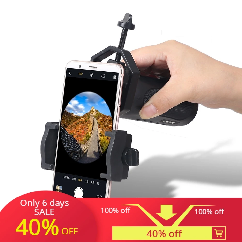 

Universal Cell Phone holder Mount Compatible with Binocular Monocular Scope Telescope and Microscope Cellulare
