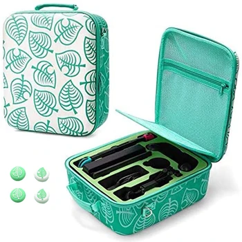 

Carrying Case for Nintendo Switch-Turquoise Storage Bag with Handle and Shoulder Strap Fits Complete Switch System Consol