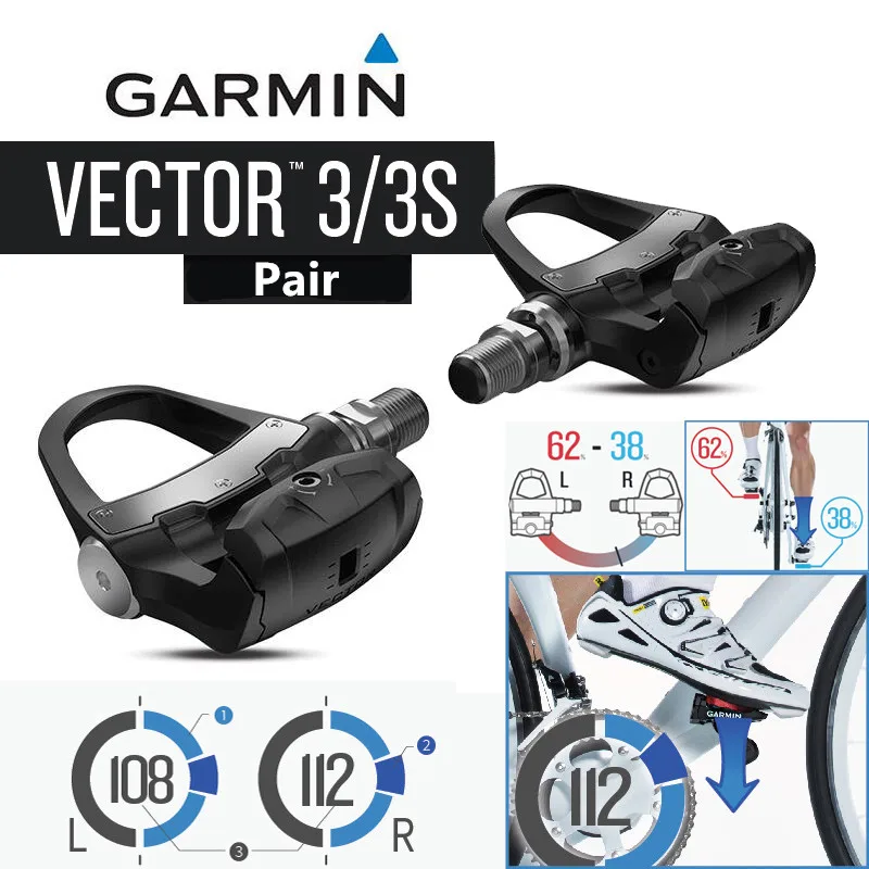 Asli Garmin Vector 3 Sepeda Bersepeda Power Meter Sensor Bilateral
