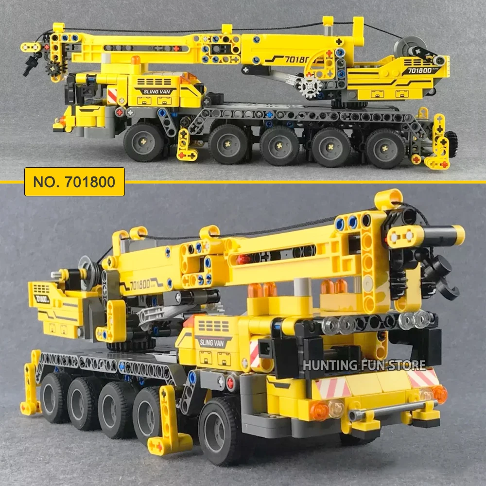 

Technic Series Mobile Crane Set Engineering Van Set With Mini Figures Educational Building Blocks Bricks Toys For Kids Boy Gift