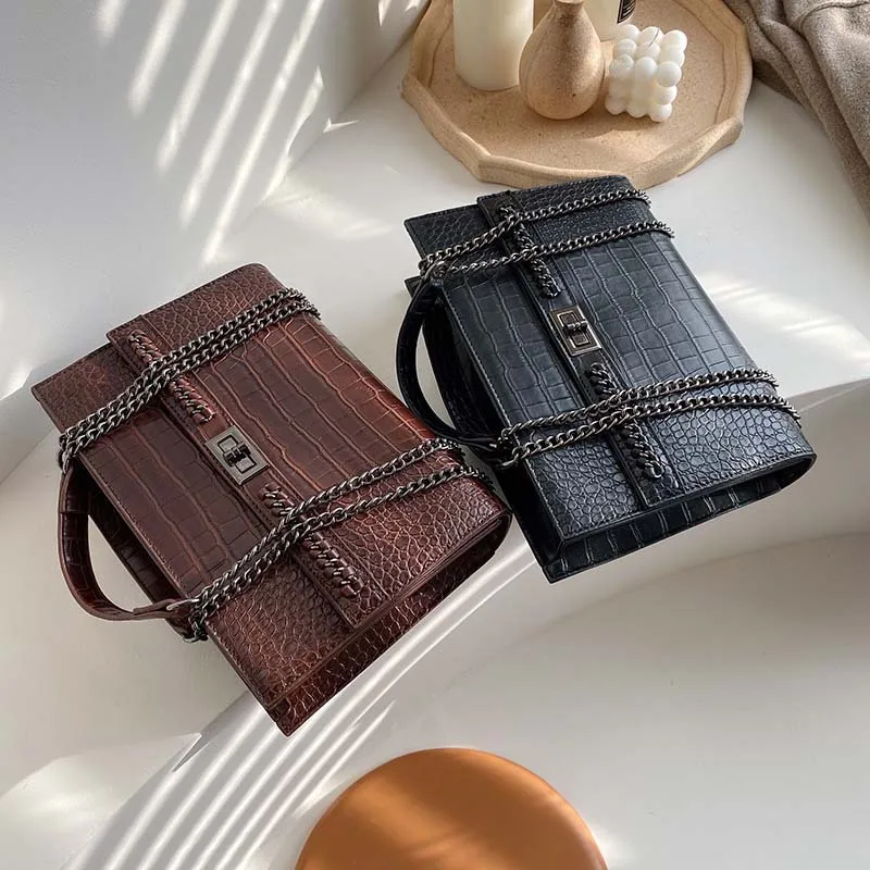 Bolsa Mujer, сумки для женщин, роскошные сумки, женские сумки, дизайнерские, крокодиловый узор, кожа, сумка через плечо, сумка-мессенджер