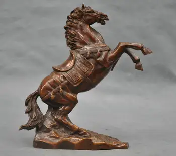 

mei 11" China Bronze Fengshui Zodiac Horse Statue Figurine