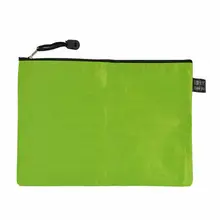 Office Zipper Closure Hexagon Pattern A5 Paper File Document Organizer Bag Green