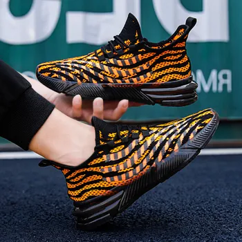 

2020 Lace-up Mesh Men's Casual Shoes High quality rubber sole trendy sneakers Fashion Classic Walking Sneakers Zapatillas Hombre
