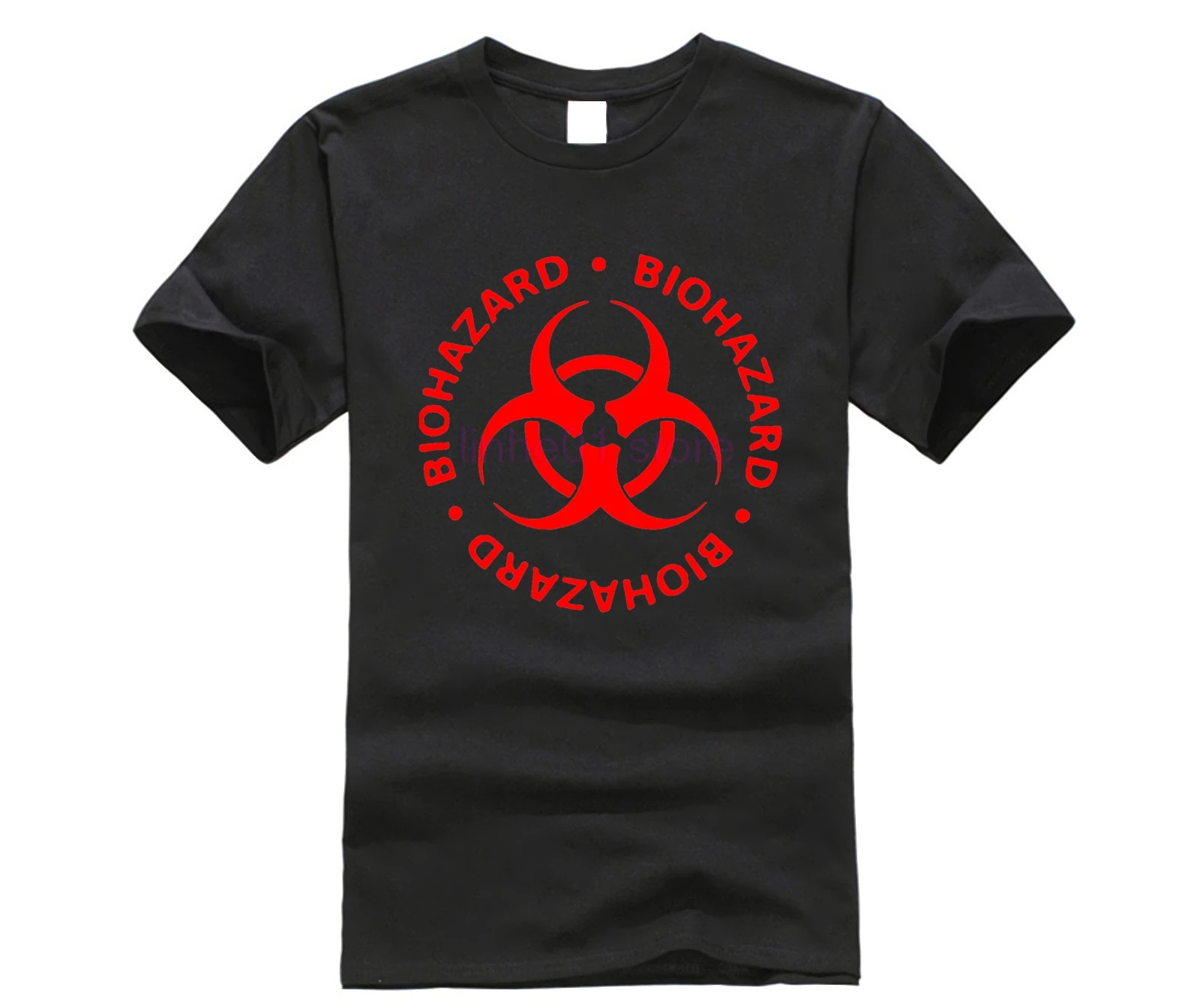 

2019 new menn shirt Red Biohazard Symbol Summer shirts