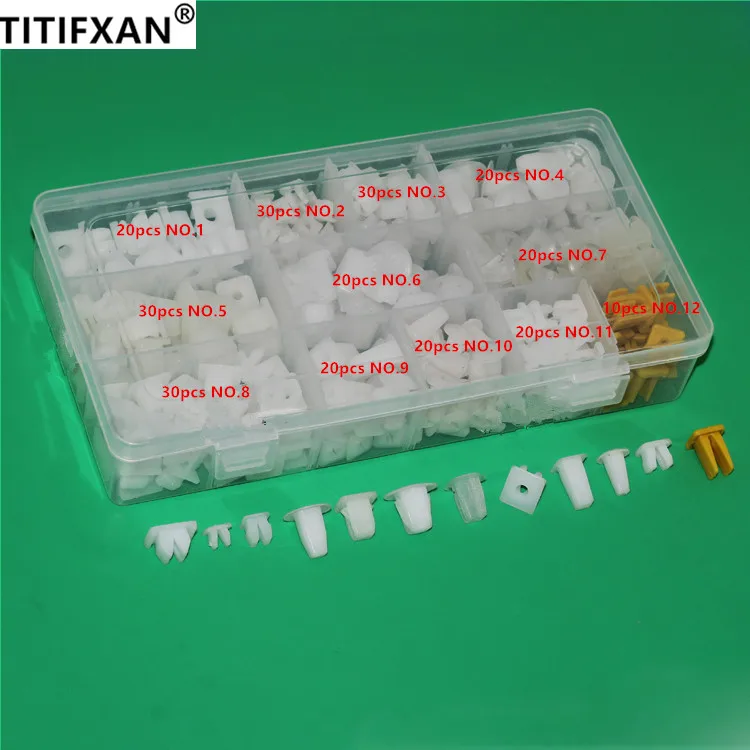 270 шт. Универсальные пластиковые крепежные винты с коробкой|Клипсы и зажимы для