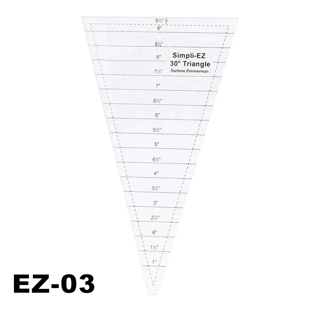 corte de precisión Regla de acolchado con 30 grados triangular y diamante transparente para costura regla de bricolaje a Yusea 
