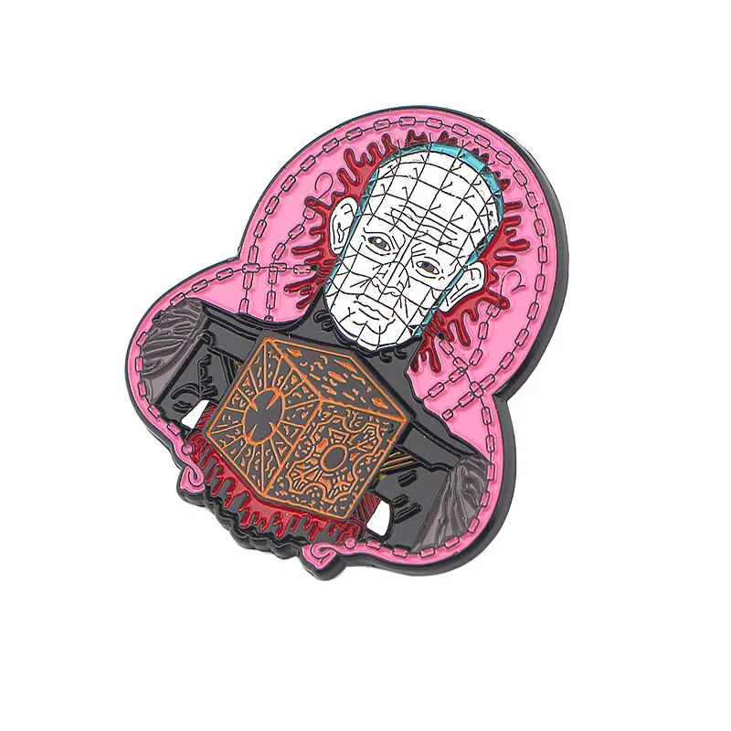 K858 Hellraiser Хэллоуин ужас металлические эмалированные булавки и броши для женщин и мужчин нагрудные булавки рюкзак сумки шляпа значок подарки для детей