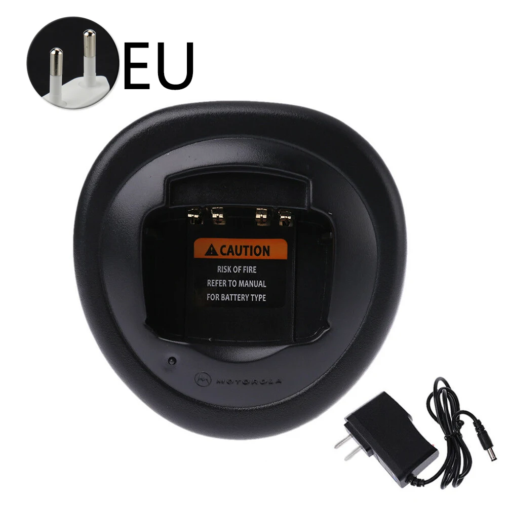 EU Power Smart Walkie Talkie стабильный легко наносить практичный черный быстрый настольный Радио батарея адаптер для GP328/338/340 PTX760 - Цвет: EU