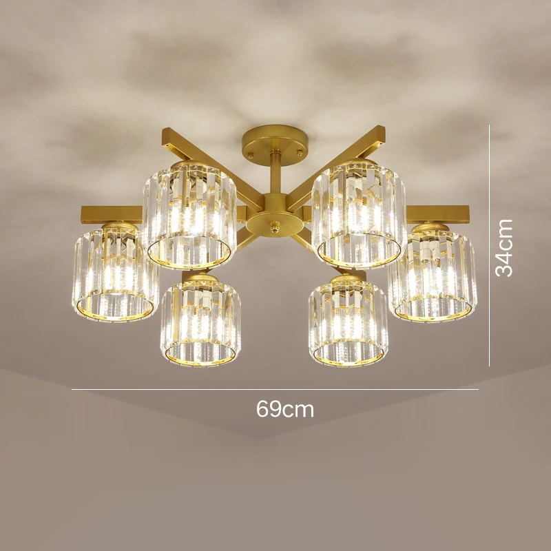 Скандинавский светодиодный Железный корпус лампы высокого качества хрустальный абажур светодиодный E27 AC85-265v лампа для гостиной лампа для спальни