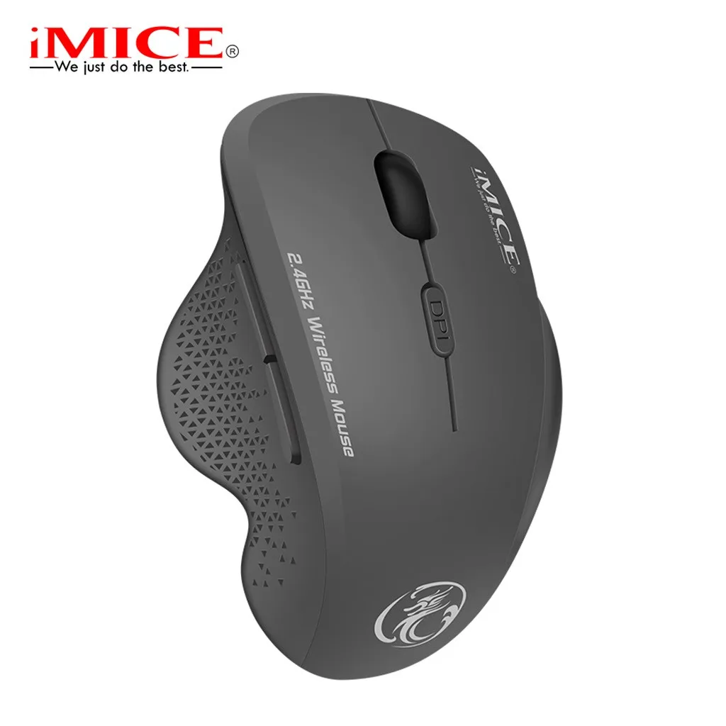 IMICE G6, беспроводная компьютерная игровая мышь, бесшумная офисная мышь для ноутбука, ПК, беспроводная, с третьей передачей, регулируемая мышь с приемником USB