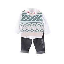 Ensemble t shirt et pantalon en coton pour enfants, 3 pièces/ensemble, vêtements de sport décontractés pour bébés garçons, nouvelle collection printemps 