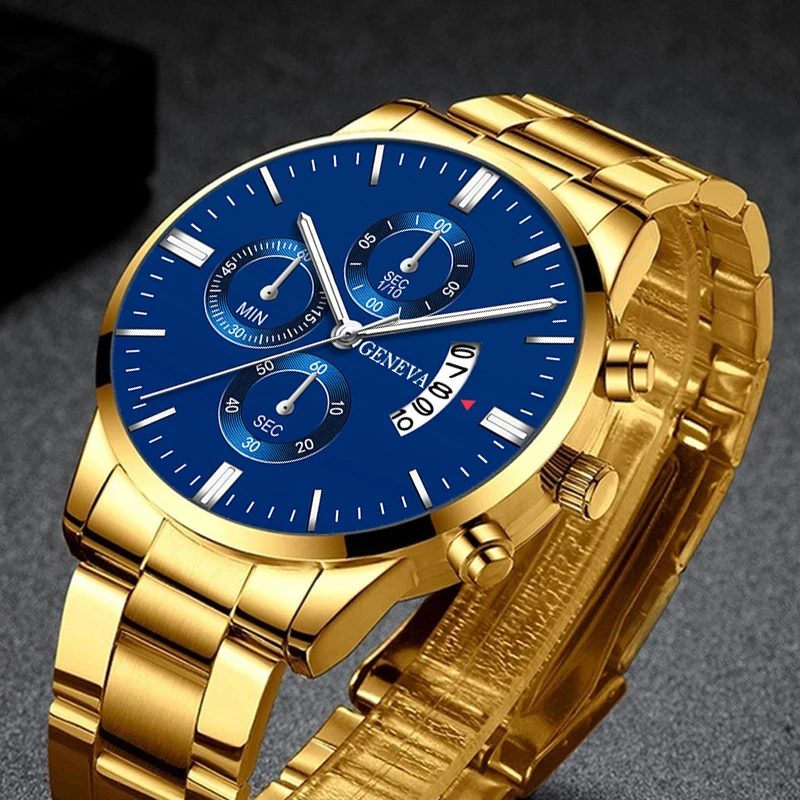 Fashion Men's Sports Watches for Men Luxury Stainless Steel Calendar Quartz Wristwatch Man Business Leather Watch часы мужские