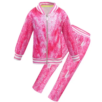 

Girl Hooded Cardigan Cosplay JOJO Siwa Zip Hood and Pants Girls Halloween Costume for Kids