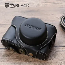 Fujifilm Fuji X100V bolso de cámara cubre cuero de vaca de cuero de media manga Vintage bolsos dedicado Base