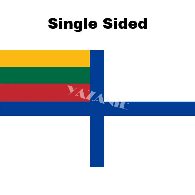 Single Sided YAZANIE любой размер флага Литовского национального литовского военно-морского знака литовского польско-литовского флага и баннеров - Цвет: Single Sided