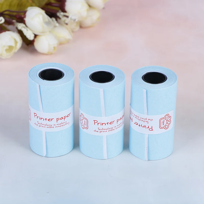 3Rolls Thermal Printing Roll Paper Stickers 57mm x 30mm For Pocket Paperang Photo Printer thermal paper roll