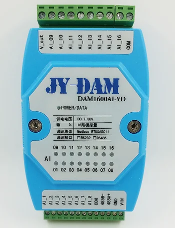 DAM1600AIYD 4-20ma к rs485 modbus аналоговый модуль сбора MODBUS rs232