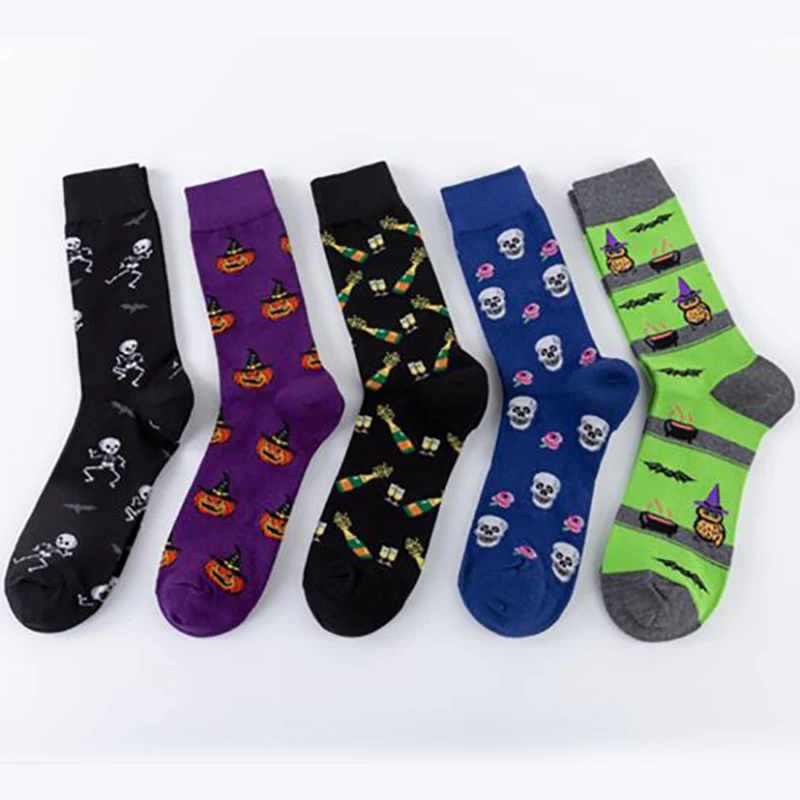 

Halloween Funny Socks Men Women Ankle-high Cosplay Pumpkin Skull Cotton Crew Socks Spring Autumn Winter Casual Socks