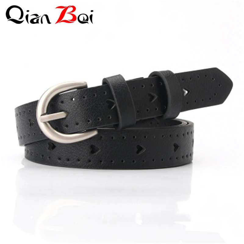 QianBei,, 12 шт./партия, женские ремни, выдалбливают, воздух, отверстие, пояс, длинный, персональный, Повседневный, металлический, кольцо, Дикий Пояс