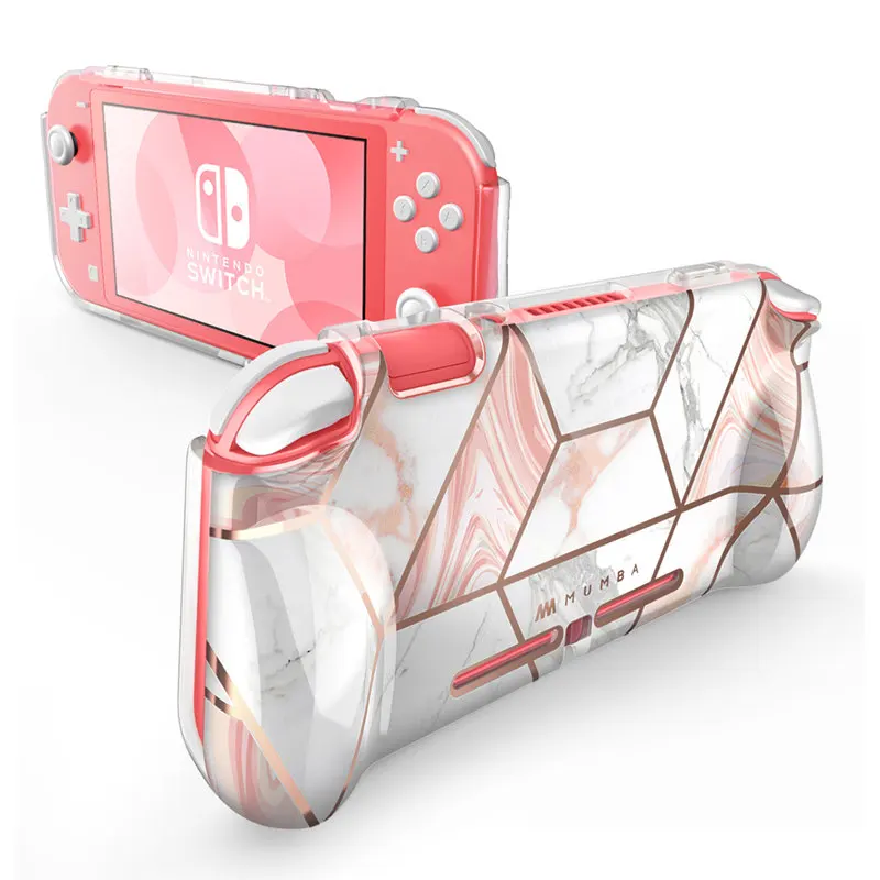 

Mumba Case For Nintendo Switch Lite (2019 Release), [Thunderbolt Series] Protective Clear Marble Cover Case with TPU Grip