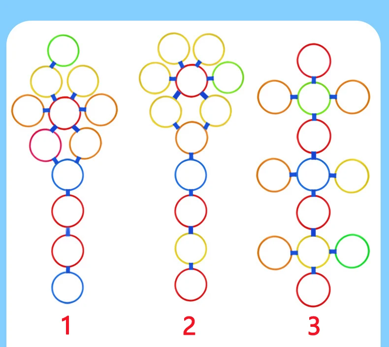 Jeu D'anneaux De Marelle - 10 Cerceaux Plastique 11 Pouces + 10 Connecteurs - Parcours Sensoriel Intérieur/extérieur