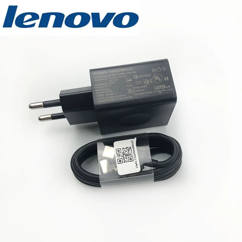 Оригинальный lenovo QC3.0 12V2A ЕС быстрое зарядное устройство быстрый адаптер для USB Тип